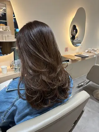 ロング カラー レイヤー/透明感/髪 質改善/メンズ/佐藤のヘアスタイル