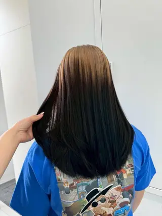 カラー セミロング 【公式】amble luxe 中野のヘアスタイル