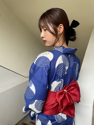 セミロング ヘアアレンジ emu head spa & treatment所属・髙塚碧🇰🇷 韓国ヘア🎗️のヘアスタイル