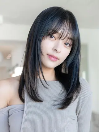 ミディアム カラー ✨髪質改善 縮毛矯正 艶髪 立川 コウキ✨のヘアスタイル