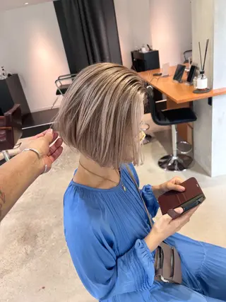 カラー ROIS表参道所属・ケアブリーチ/ ブリーチ/Kazuoのヘアスタイル