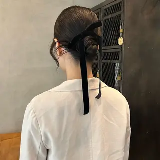 セミロング ヘアアレンジ ちゃんゆ /伊藤有里のヘアスタイル
