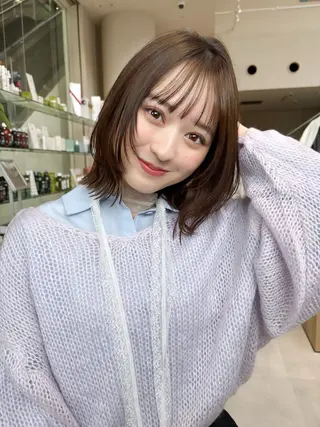 ミディアム MINX青山店所属・結莉/ボブ/ 縮毛矯正のヘアスタイル