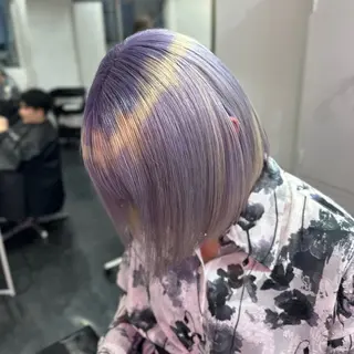 ショート カラー ハイトーン/ウルフ /エクステ/ましろのヘアスタイル