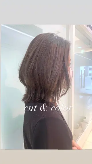 ミディアム カラー 似合わせカラー/艶 髪質改善/ヨシザキのヘアスタイル