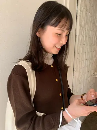 セミロング カラー パーマ 【takk】 ナカヤママサヨシのヘアスタイル