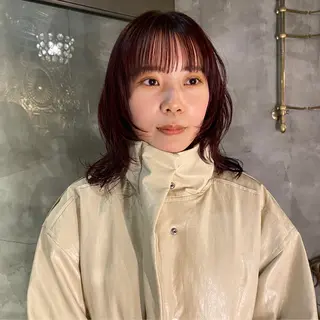 ミディアム カラー ニュアンスデザイン/ SHOUTOのヘアスタイル