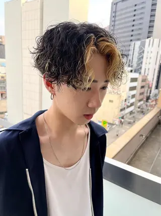 カラー パーマ メンズ メンズパーマ／長岡 坂口祥貴のヘアスタイル