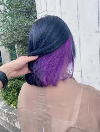 ミディアム カラー ヘアアレンジ 韓国レイヤーカット/ 儚げカラーチナツのヘアスタイル