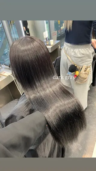 セミロング カラー ヘアアレンジ ハイトーン/透明感 髪質改善/rinaのヘアスタイル