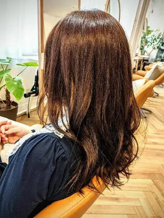 セミロング パーマ 中野 雅子のヘアスタイル