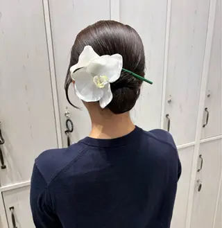 ヘアアレンジ つちだ ゆうひ / 暗髪カラー⟡.·のヘアスタイル