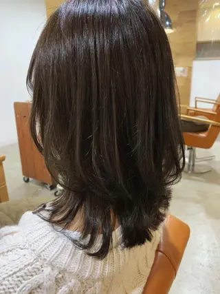 ミディアム カラー ヘアアレンジ 吉成 祐南のヘアスタイル