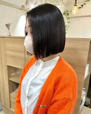 ショート カラー パーマ 銀座No.1髪質改善 縮毛矯正/本木のヘアスタイル
