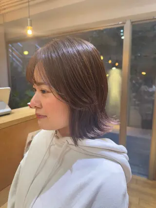 ショート コテ巻き風/ボブ パーマ🌼杉田 萌恵のヘアスタイル