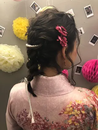 ミディアム ヘアアレンジ 女性に人気♪ はやしほのかのヘアスタイル