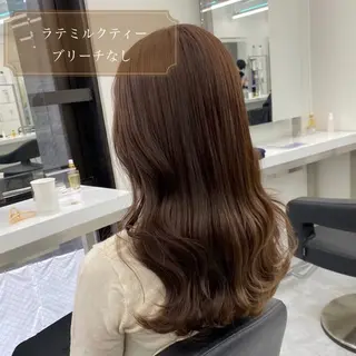 セミロング カラー ナチュラルベージュ 🧸yuuna🧋のヘアスタイル
