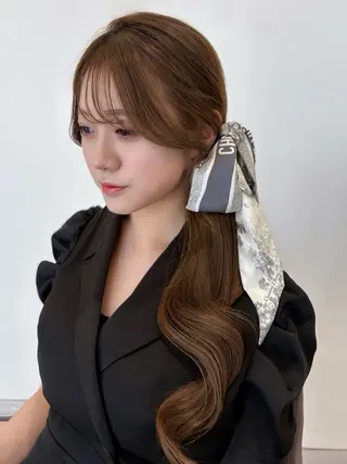 ロング カラー 銀座♡透明感カラー/ 顔周りカットFukaのヘアスタイル