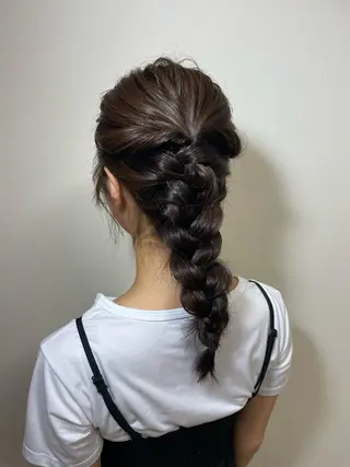 ヘアアレンジ 韓国ヘア/顔周り ヘアセット/加藤優里のヘアスタイル