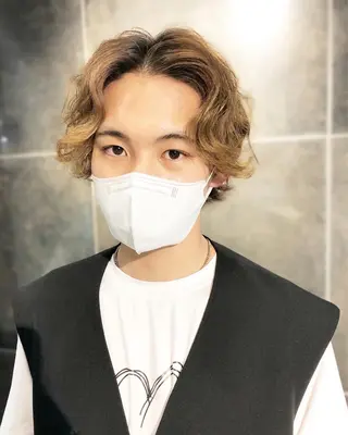 カラー パーマ ヘアアレンジ メンズ ainico+所属・メンズ特化✂️栗原 侑也のヘアスタイル