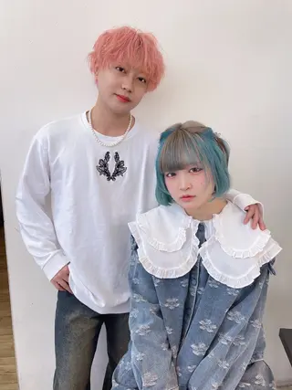 ミディアム カラー メンズ ミユル/ 盛れるエクステ🎀✨のヘアスタイル