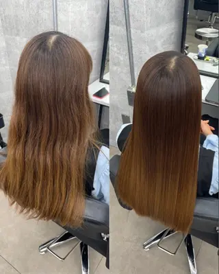 セミロング 縮毛矯正支持率👑 No.1 SORAのヘアスタイル