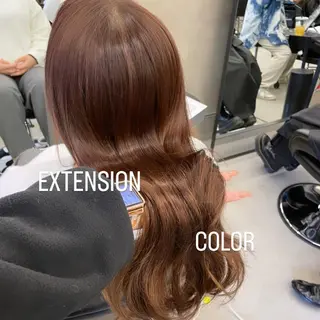 ロング カラー エクステ🩵ブリーチ 韓国ヘア🩵KAEのヘアスタイル