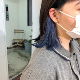 ミディアム カラー 水野 雪 /パーマ/暖色カラーのヘアスタイル