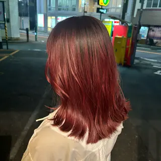 セミロング 🎀ハイトーン/ 艶カラー/夕月🎀のヘアスタイル