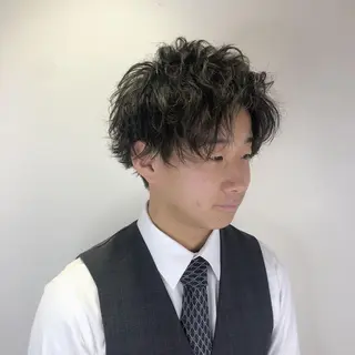 ミディアム メンズ 関 京磨のヘアスタイル