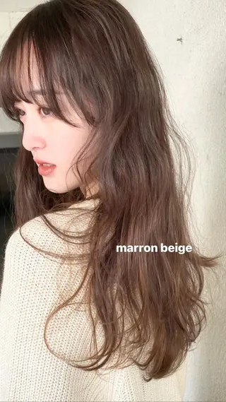 ロング カラー Pia hair Design Yakuin所属・Pia ツボイ ケイタのヘアスタイル