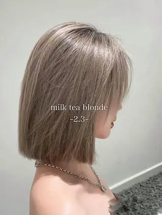 ミディアム カラー THESALONS所属・🤍ブリーチカラー /寄田龍樹🤍のヘアスタイル