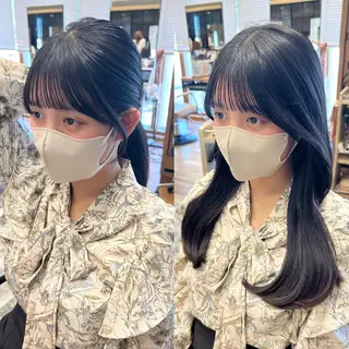 セミロング 🧡くびれヘア/前髪 顔周り🧡久原結衣のヘアスタイル