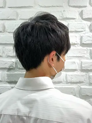 ショート メンズ 【センターパート/ マッシュ】ryokaのヘアスタイル