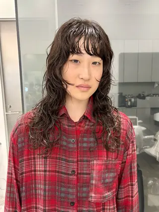 ロング パーマ すぎもと さき⚡️ 朝ラク･*パーマのヘアスタイル