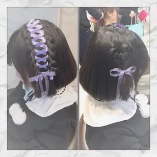 ミディアム ヘアアレンジ ヘアセット/着付け 𓇼 松本 夏美𓇼のヘアスタイル