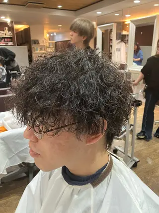 ショート パーマ メンズ メンズパーマ/心斎橋 /四ツ橋駅/しょうまのヘアスタイル