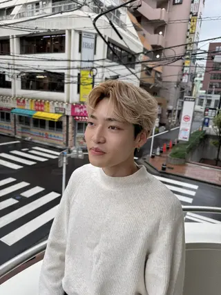 パーマ メンズ メンズ特化 センターパート特化のヘアスタイル