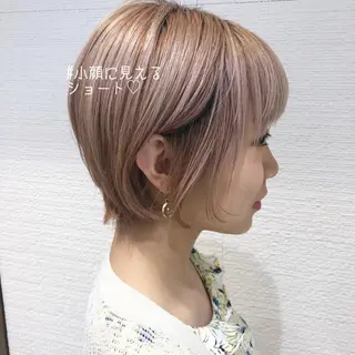 ショート カラー ショート/ボブ/ 白髪ぼかし/しんやのヘアスタイル