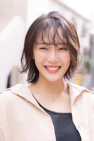 ミディアム MUSASHI ブリーチカラー◎のヘアスタイル