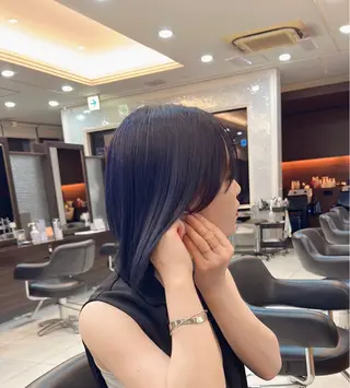 カラー 透明感カラー✨🩵 韓国ヘアkanatoのヘアスタイル