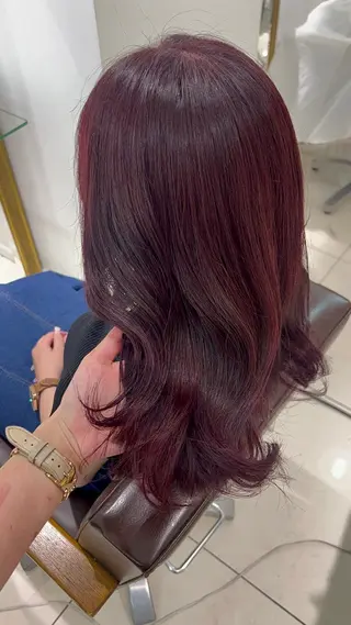 ミディアム カラー ハイトーンカラー 🤍🫧 長井 律のヘアスタイル