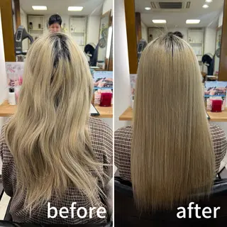 ロング 髪質改善/マツパ 垢抜け透明カラー衣笠のヘアスタイル