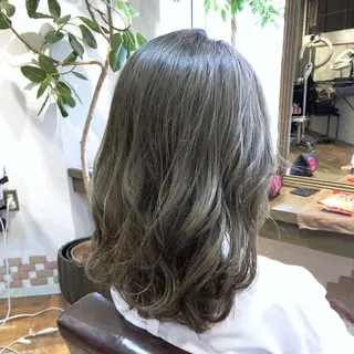 ミディアム カラー 髪質改善くすみカラー 🍀/石川大輔のヘアスタイル