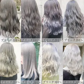 ロング カラー メンズ JuNブリーチに 縮毛矯正するプロのヘアスタイル