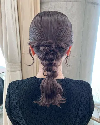 セミロング ヘアアレンジ サソウ ユリエ🥥のヘアスタイル