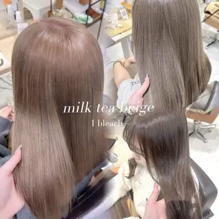 セミロング 顔まわりレイヤー 🩶丸岡 優里のヘアスタイル