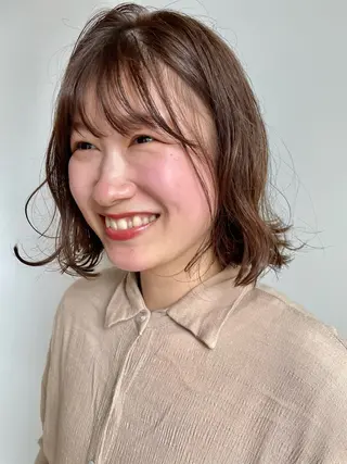 ミディアム パーマ 🌼似合わせカット 🌼おぎの みき🌼のヘアスタイル