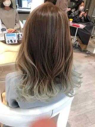 ミディアム ブリーチ/髪質改善 NYNY大久保のヘアスタイル