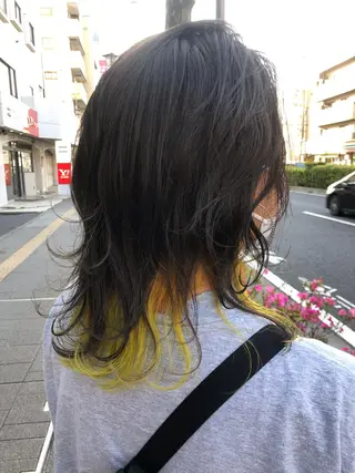 ミディアム カラー ヨシダ トオルのヘアスタイル